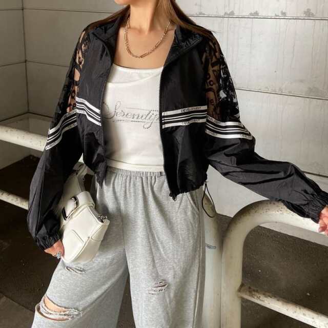 ラインレース切替トラックジャケット