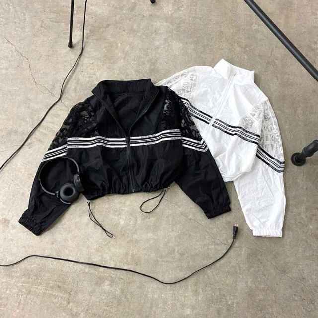 ラインレース切替トラックジャケット