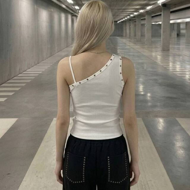 ハトメワンショルタンクトップ