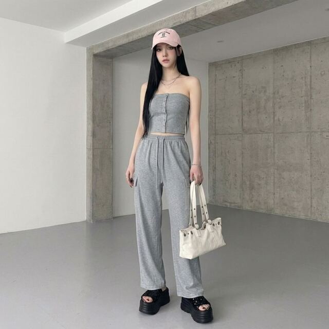 ベアトップ・パンツセットアップ
