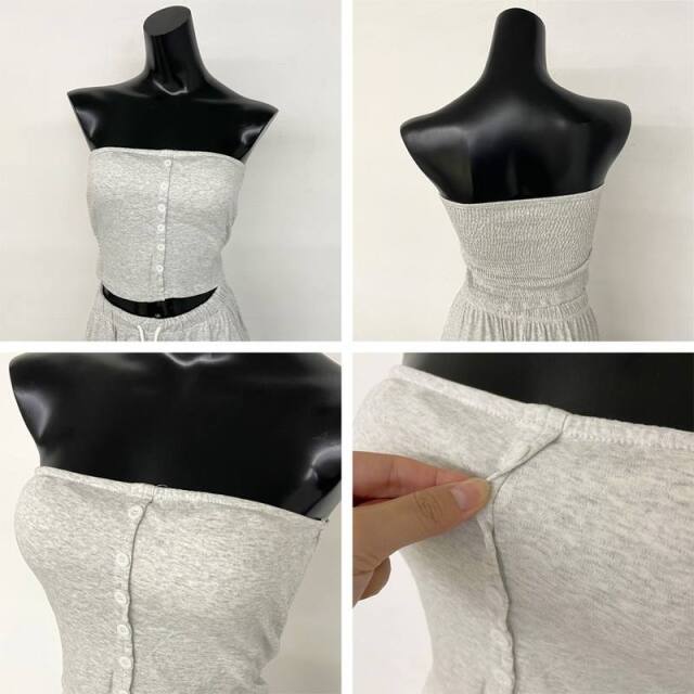 ベアトップ・パンツセットアップ