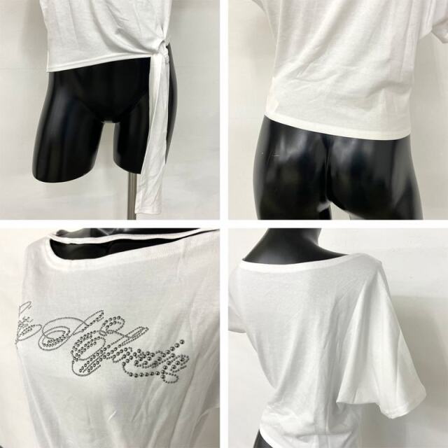 ストーン前しばりオフショルダートップス