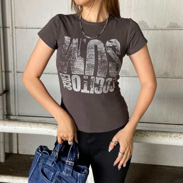 シルバービッグロゴTシャツ