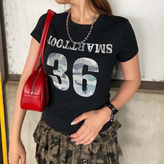 迷彩ロゴTシャツ