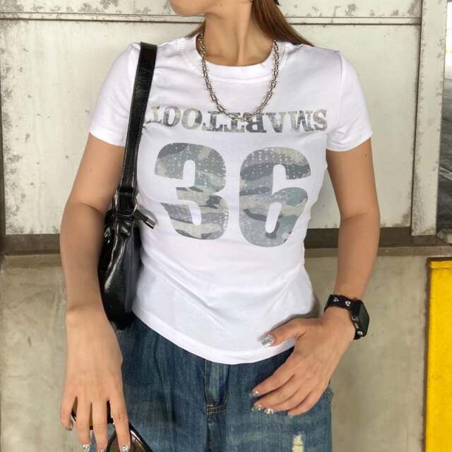 迷彩ロゴTシャツ