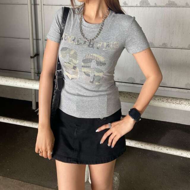迷彩ロゴTシャツ