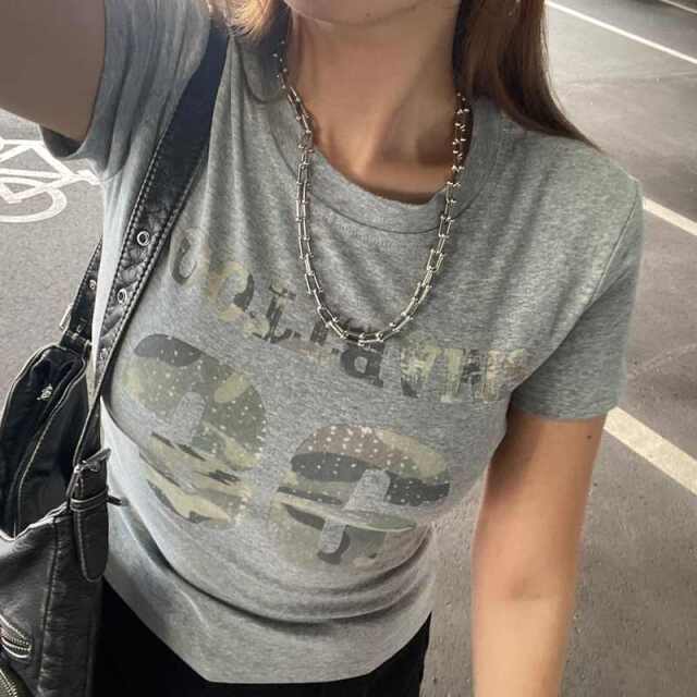 迷彩ロゴTシャツ