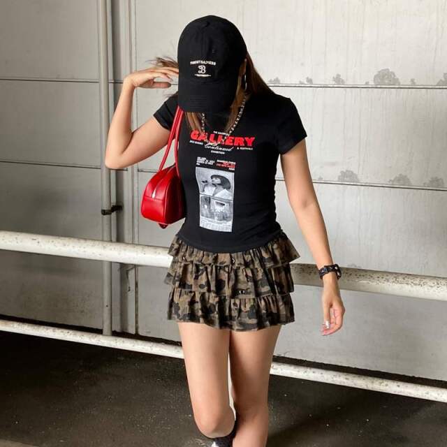 転写ロゴTシャツ