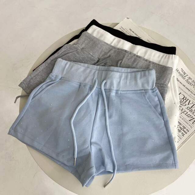ストーン付きカットショートパンツ