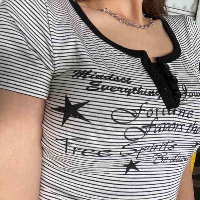 ボーダースターロゴTシャツ