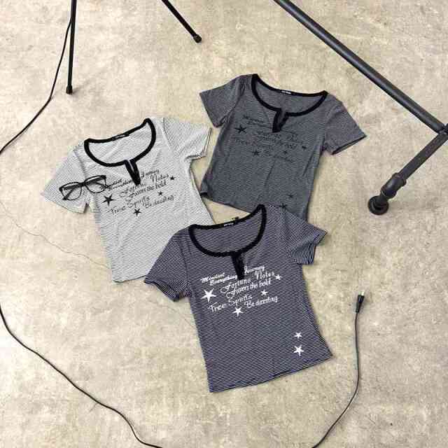 ボーダースターロゴTシャツ