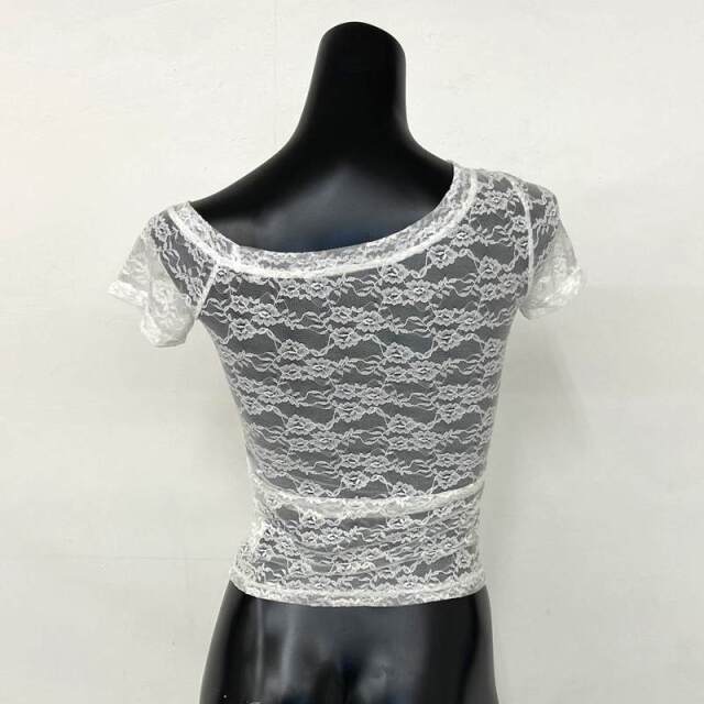 レースワンショルダートップス