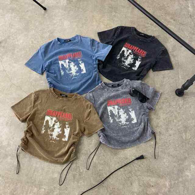 ブリーチ転写ロゴドロストTシャツ