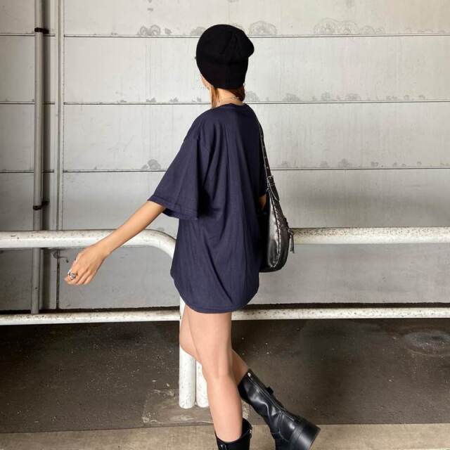 スラブ転写ビッグTシャツ