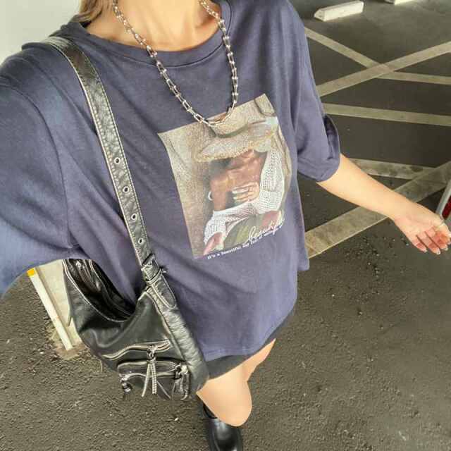 スラブ転写ビッグTシャツ