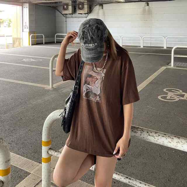 スラブ転写ビッグTシャツ