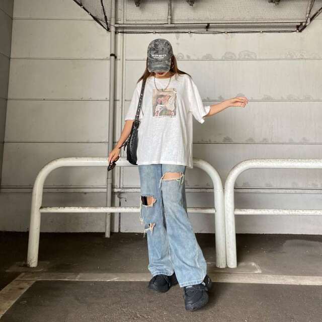スラブ転写ビッグTシャツ
