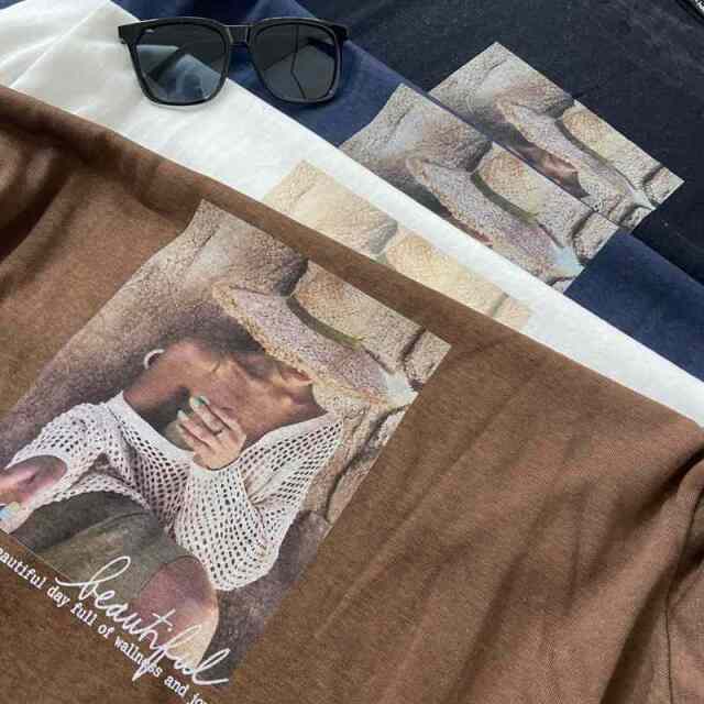 スラブ転写ビッグTシャツ