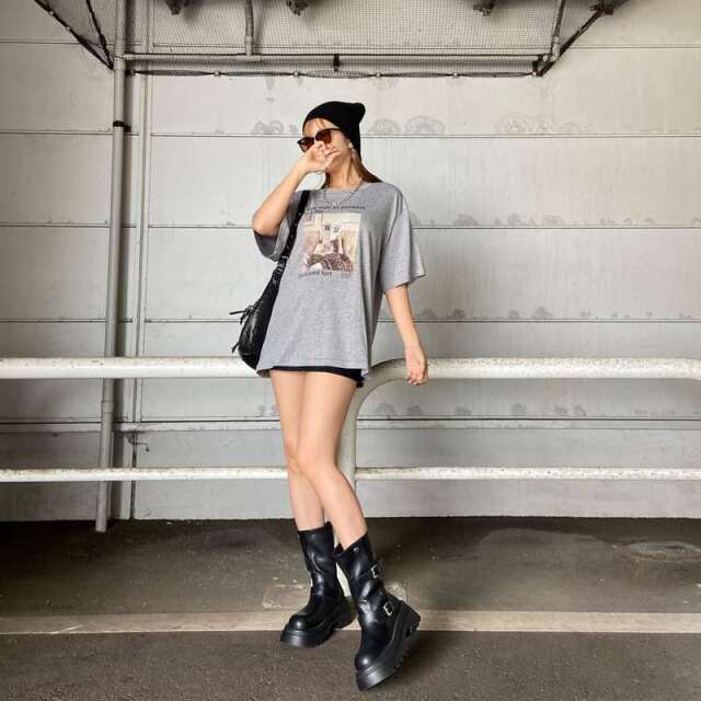 スラブロゴ転写ビッグTシャツ