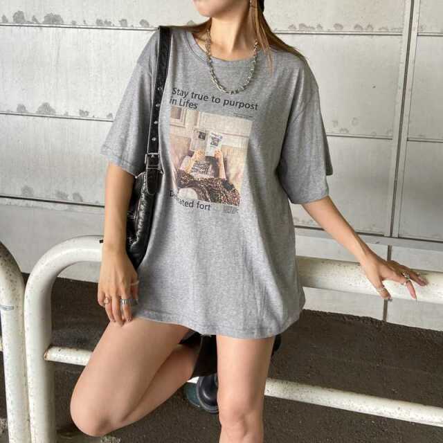 スラブロゴ転写ビッグTシャツ