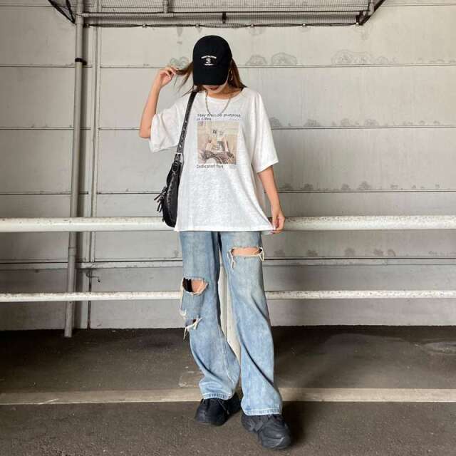 スラブロゴ転写ビッグTシャツ