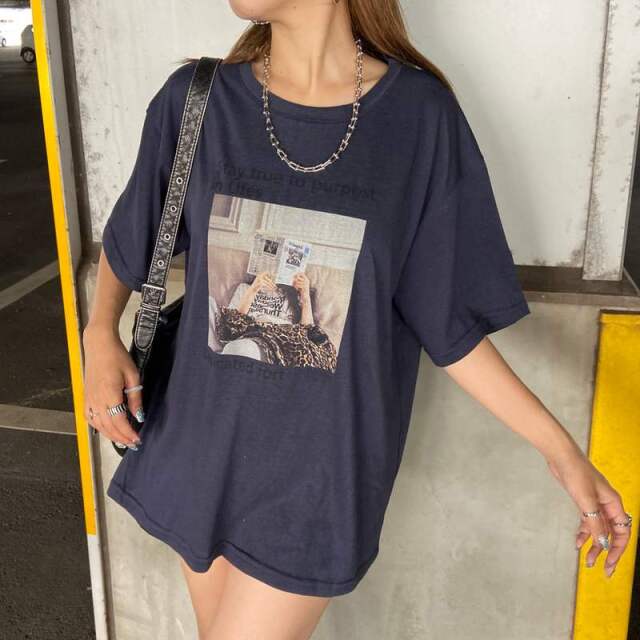 スラブロゴ転写ビッグTシャツ