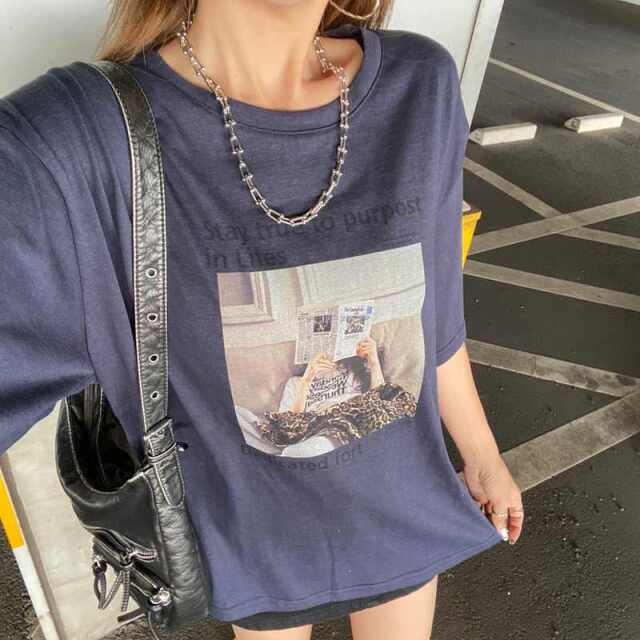 スラブロゴ転写ビッグTシャツ