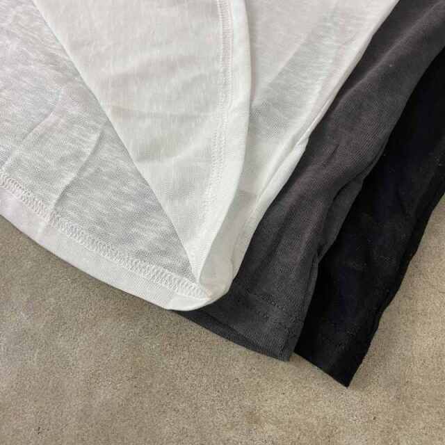 オフショルダースラブ転写Tシャツ
