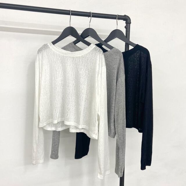 スラブショートバックボタントップス