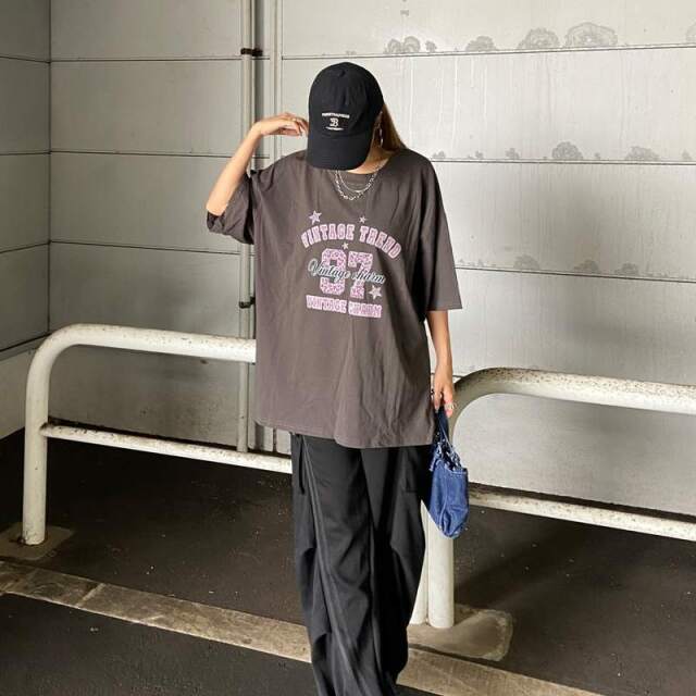 ナンバリングヒョウ柄ビッグTシャツ