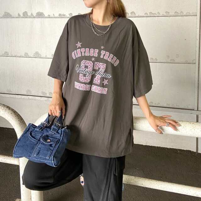 ナンバリングヒョウ柄ビッグTシャツ