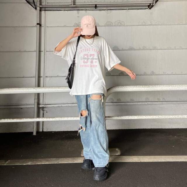 ナンバリングヒョウ柄ビッグTシャツ