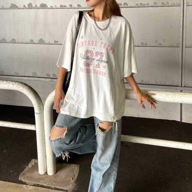 ナンバリングヒョウ柄ビッグTシャツ