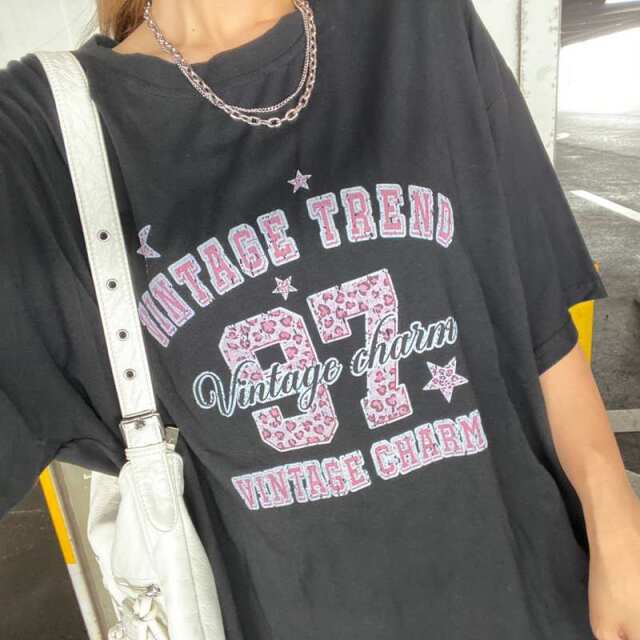 ナンバリングヒョウ柄ビッグTシャツ