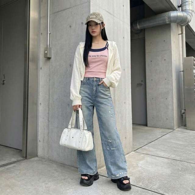 配色アンサンブル風キャミソール