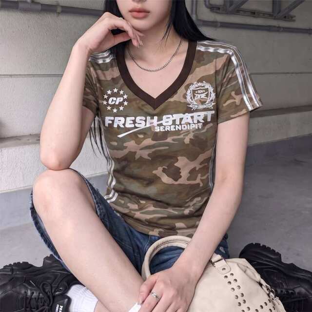 迷彩シルバーロゴTシャツ
