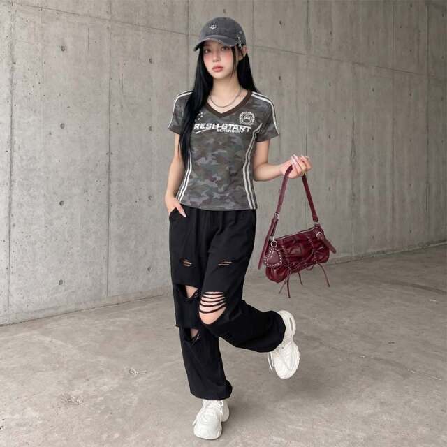 迷彩シルバーロゴTシャツ