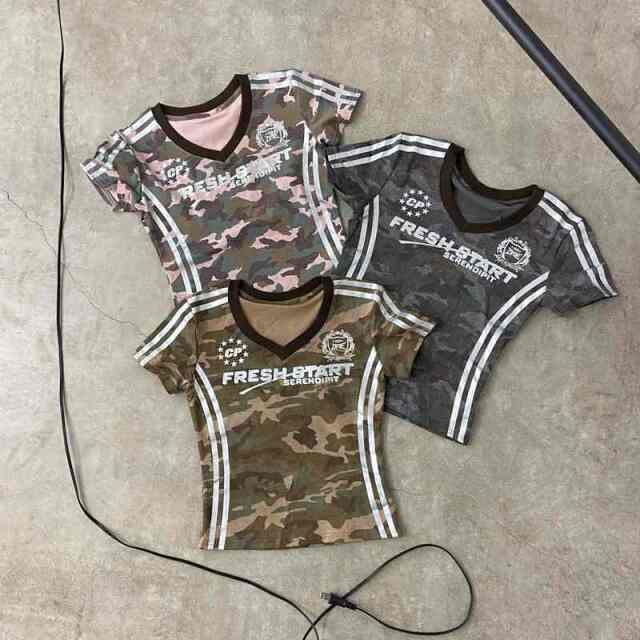 迷彩シルバーロゴTシャツ
