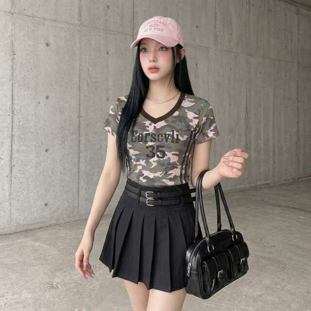 迷彩ナンバリングTシャツ