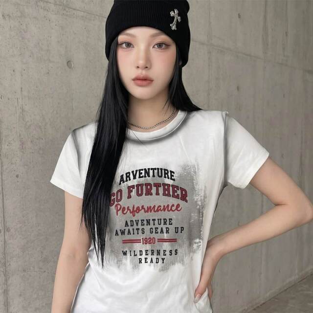 配色ロゴムラTシャツ