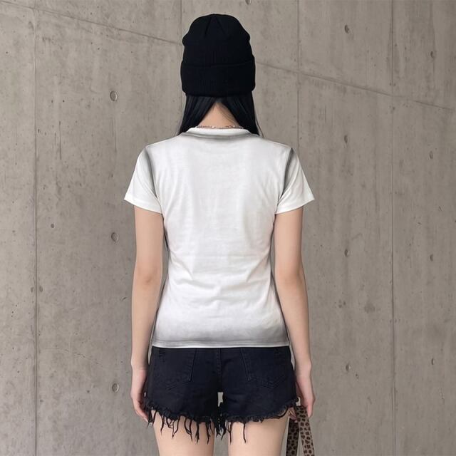 配色ロゴムラTシャツ