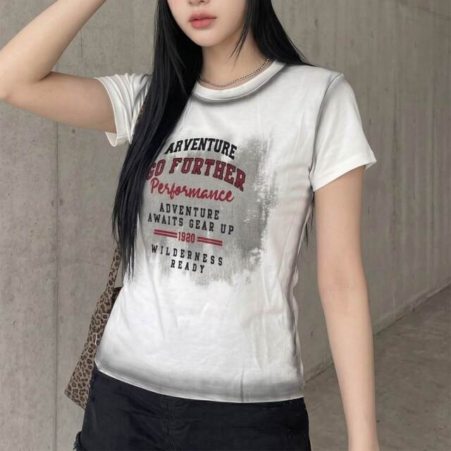配色ロゴムラTシャツ