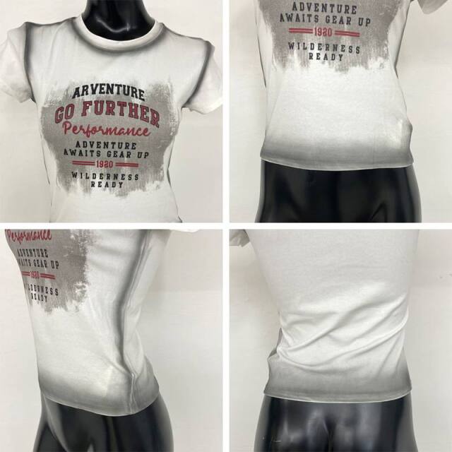 配色ロゴムラTシャツ