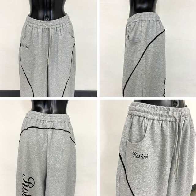 パイピングバックロゴパンツ