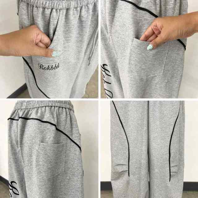 パイピングバックロゴパンツ