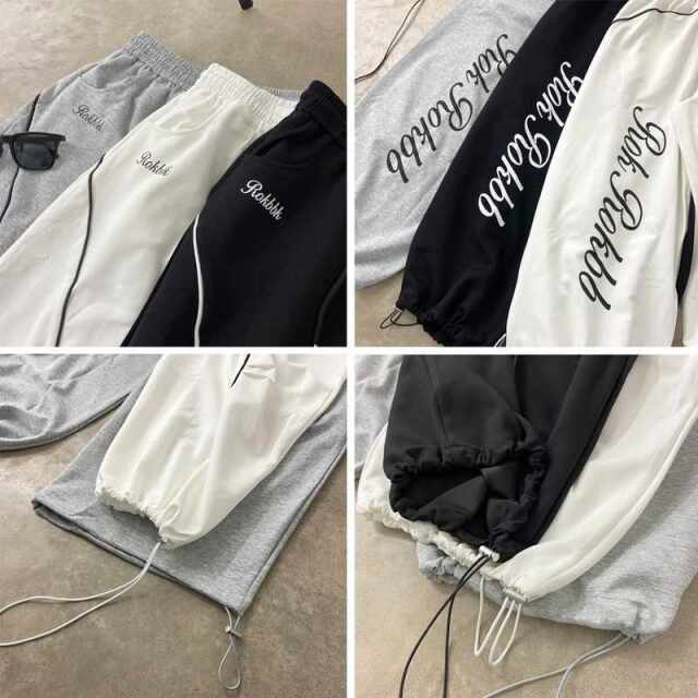 パイピングバックロゴパンツ