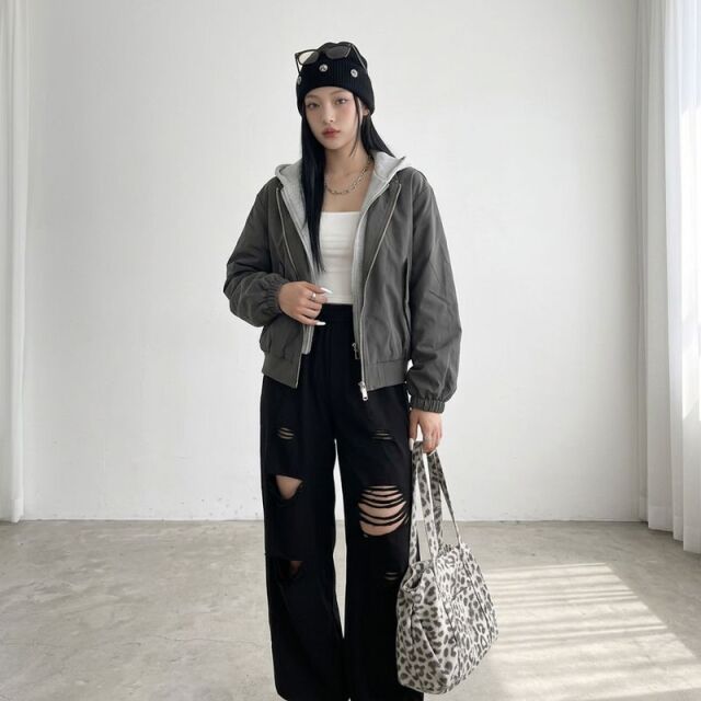 パーカーアンサンブル風ブルゾン