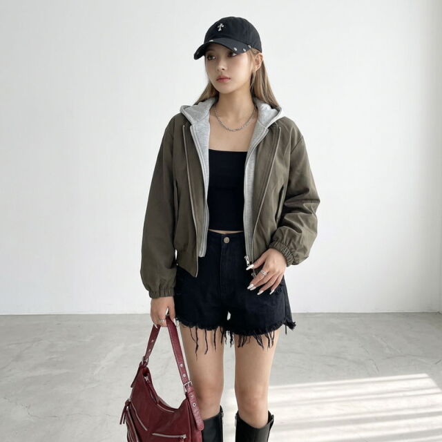 パーカーアンサンブル風ブルゾン