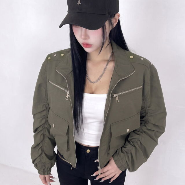 ZIPダブルポケットトラックジャケット