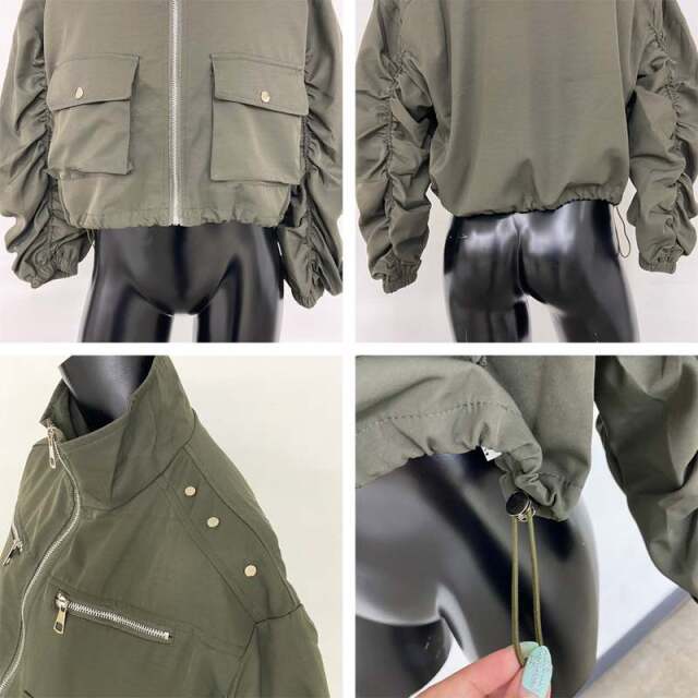 ZIPダブルポケットトラックジャケット